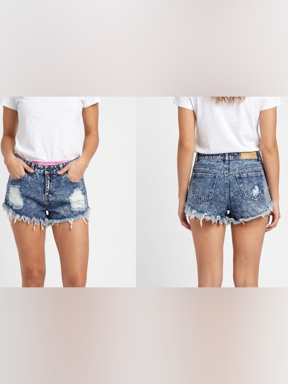 Tinseltown Blue Distressed Jean Shorts Vintage Style